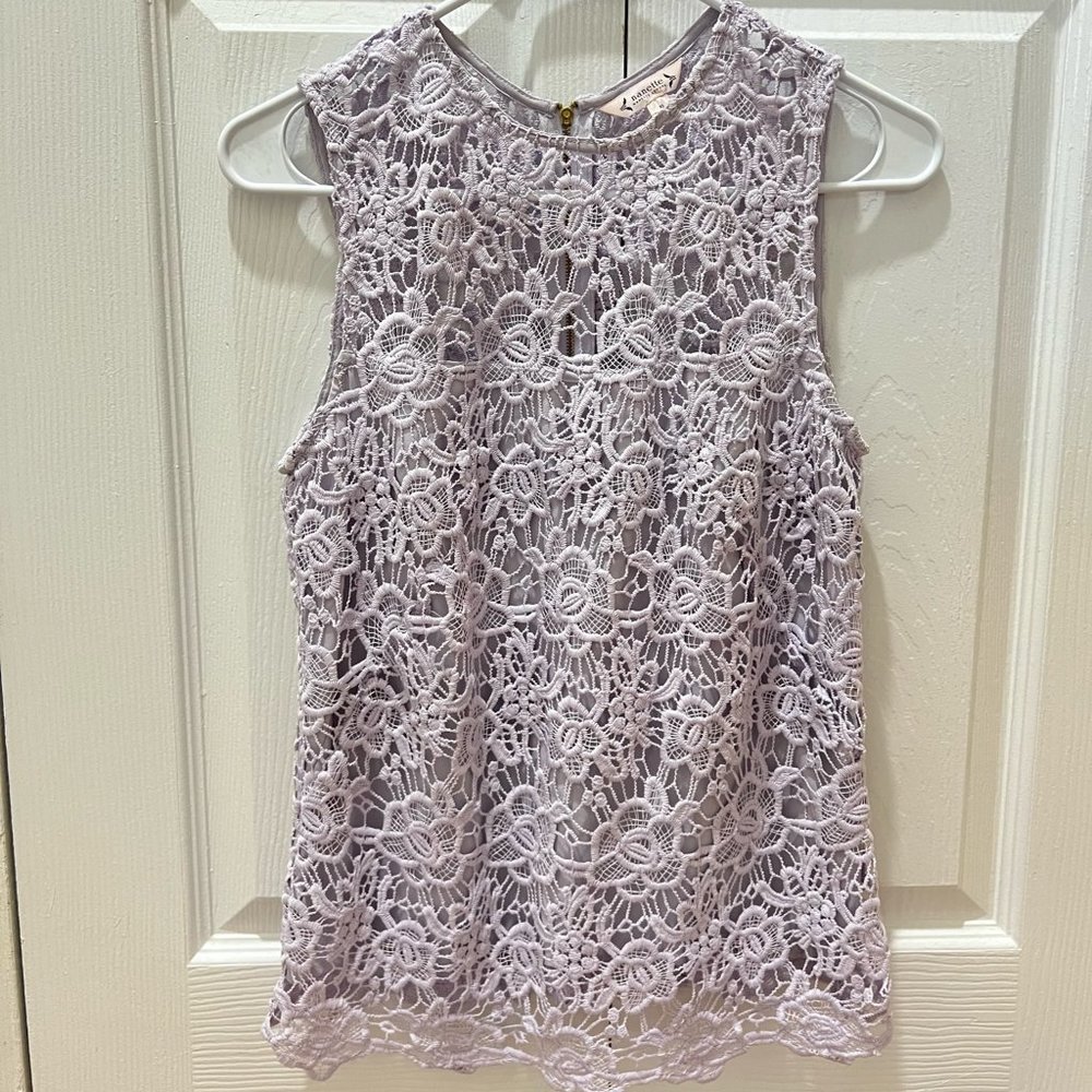 Nanette Lepore Lace Sleeveless Blouse Size XS
